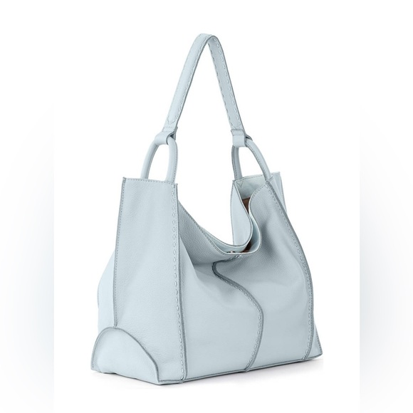The SAK Los Feliz Leather Large Tote-Ice Blue NWT - Picture 3 of 8